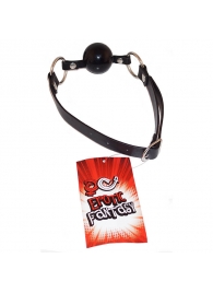 Силиконовый черный кляп-шарик на ремне Black Ballgag - Erotic Fantasy - купить с доставкой в Бердске