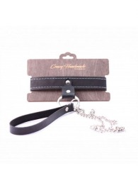 Узкий однослойный ошейник с поводком - Crazy Handmade - купить с доставкой в Бердске