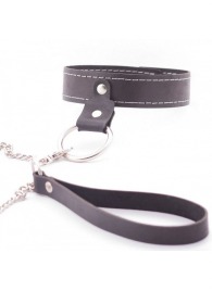 Узкий однослойный ошейник с поводком - Crazy Handmade - купить с доставкой в Бердске