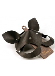 Черная кожаная маска  Кошка  с маленькими ушками - Crazy Handmade - купить с доставкой в Бердске