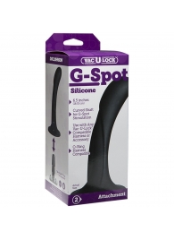 Черная изогнутая насадка Vac-U-Lock G-Spot - 16,5 см. - Doc Johnson - купить с доставкой в Бердске