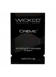 Крем для массажа и мастурбации Wicked Stroking and Massage Creme - 3 мл. - Wicked - купить с доставкой в Бердске