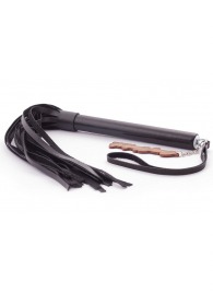 Черная кожаная плеть  Индиго  - 50 см. - Crazy Handmade - купить с доставкой в Бердске