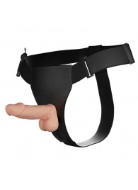 Женский страпон на регулируемых ремешках с вибрацией - 19,4 см. - Baile - купить с доставкой в Бердске