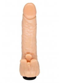Телесная гелевая насадка-фаллос с клиторальными лепестками - 18,5 см. - LOVETOY (А-Полимер) - купить с доставкой в Бердске