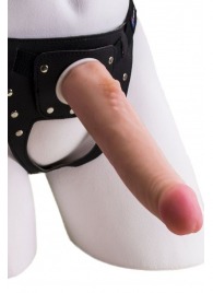 Реалистичный страпон Harness из трусиков и насадки-фаллоса - 18,5 см. - LOVETOY (А-Полимер) - купить с доставкой в Бердске