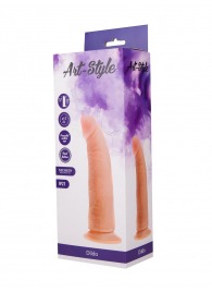 Фаллоимитатор на присоске ART-Style с загнутой головкой - 19,5 см. - Art-Style