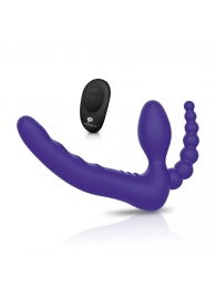 Фиолетовый безремневой страпон с пультом ДУ 7’’ Remote Control Strapless - 24 см. - Pegasus - купить с доставкой в Бердске