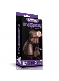 Женский темнокожий страпон Easy Strapon Set 7 Inch - 18 см. - Lovetoy - купить с доставкой в Бердске