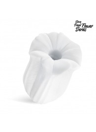Белый нереалистичный мастурбатор в форме бутона цветка Datura - 1137 - в Бердске купить с доставкой