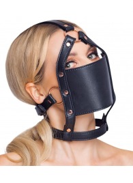 Черный намордник с кляпом-шаром Head Harness With A Gag - Orion - купить с доставкой в Бердске