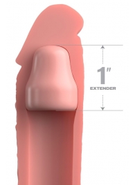 Телесная насадка-удлинитель 1 Inch Silicone X-tension - 17,8 см. - Pipedream - в Бердске купить с доставкой