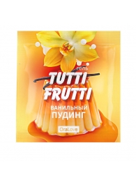 Пробник гель-смазки Tutti-frutti со вкусом ванильного пудинга - 4 гр. - Биоритм - купить с доставкой в Бердске