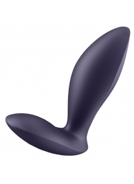 Фиолетовый анальный вибростимулятор Power Plug - Satisfyer - в Бердске купить с доставкой