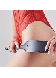 Черная кожаная шлепалка SitaBlack - 30 см. - Sitabella - купить с доставкой в Бердске