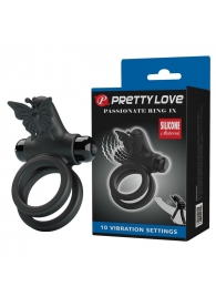 Черное эрекционное виброкольцо Passionate Ring IX - Baile - в Бердске купить с доставкой