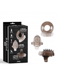 Набор из 3 дымчатых эрекционных колец с вибрацией Teasers Ring Kit - Chisa - в Бердске купить с доставкой