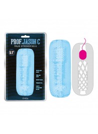 Голубой текстурированный мастурбатор Palm Stroker No.6 - Chisa - в Бердске купить с доставкой