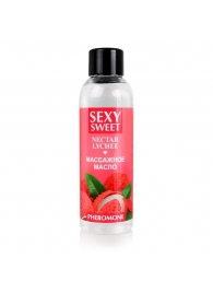 Массажное масло Sexy Sweet Nectar Lychee с феромонами и ароматом личи - 75 мл. - Биоритм - купить с доставкой в Бердске