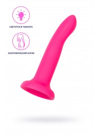 Розовый, светящийся в темноте фаллоимитатор Clint Glow - 20 см. - ToyFa