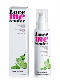Съедобное согревающее массажное масло Love Me Tender Mojito с ароматом мохито - 100 мл. - Love to Love - купить с доставкой в Бердске