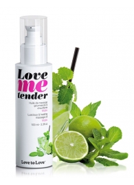 Съедобное согревающее массажное масло Love Me Tender Mojito с ароматом мохито - 100 мл. - Love to Love - купить с доставкой в Бердске