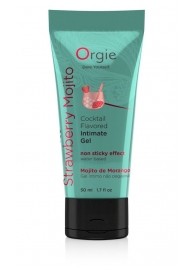 Съедобный интимный гель Orgie Lube Tube Cocktail Strawberry Mojito - 50 мл. - ORGIE - купить с доставкой в Бердске