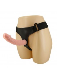 Гладкий фаллоимитатор с крупной головкой на ремешках - 19,7 см. - Baile - купить с доставкой в Бердске