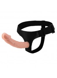 Гладкий фаллоимитатор с крупной головкой на ремешках - 19,7 см. - Baile - купить с доставкой в Бердске