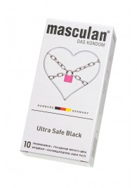 Ультрапрочные презервативы Masculan Ultra Safe Black - 10 шт. - Masculan - купить с доставкой в Бердске