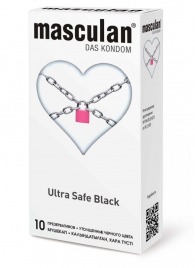 Ультрапрочные презервативы Masculan Ultra Safe Black - 10 шт. - Masculan - купить с доставкой в Бердске