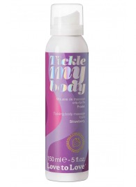 Массажная хрустящая пенка Tickle My Body Strawberry с ароматом клубники - 150 мл. - Love to Love - купить с доставкой в Бердске