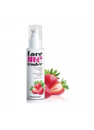 Съедобное согревающее массажное масло Love Me Tender Strawberry с ароматом клубники - 100 мл. - Love to Love - купить с доставкой в Бердске