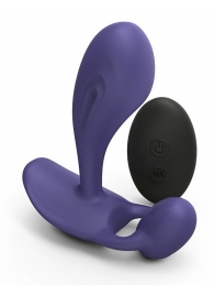 Темно-синий вибромассажер Witty P G Vibrator with Remote Control - Love to Love - в Бердске купить с доставкой