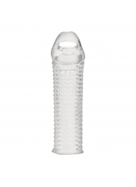 Текстурированная насадка на пенис Clear Textured Penis Enhancing Sleeve Extension - 16,5 см. - BlueLine - в Бердске купить с доставкой