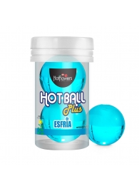 Лубрикант на масляной основе Hot Ball Plus с охлаждающим эффектом (2 шарика по 3 гр.) - HotFlowers - купить с доставкой в Бердске