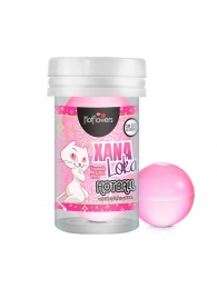 Лубрикант на силиконовой основе с эффектом вибрации Xana Loka Hot Ball (2 шарика по 3 гр.) - HotFlowers - купить с доставкой в Бердске