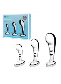 Набор из 3 стальных стимуляторов простаты Stainless Steel P-spot Training Set - b-Vibe - в Бердске купить с доставкой