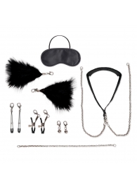 Большой эротический набор из 12 предметов Interchangeable Collar   Nipple Clips Set - Lux Fetish - купить с доставкой в Бердске
