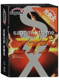 Презервативы Sagami Xtreme ENERGY с ароматом энергетика - 3 шт. - Sagami - купить с доставкой в Бердске