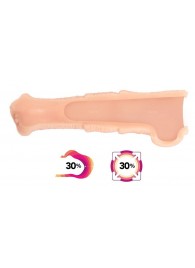 Телесная фантазийная насадка на член Cock Sleeve Size L - KOKOS - в Бердске купить с доставкой