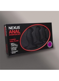 Набор из 3 массажеров простаты чёрного цвета NEXUS ANAL STARTER KIT - Nexus Range - в Бердске купить с доставкой