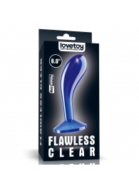 Синяя анальная втулка Flawless Clear Prostate Plug 6.0 - 15 см. - Lovetoy - в Бердске купить с доставкой