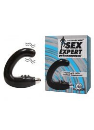 Чёрный массажёр простаты серии Sex Expert - Sex Expert - в Бердске купить с доставкой
