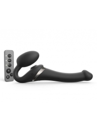 Черный безремневой страпон Multi Orgasm Size S с клиторальной стимуляцией - Strap-on-me - купить с доставкой в Бердске