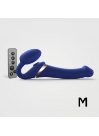 Синий безремневой страпон Multi Orgasm Size M с клиторальной стимуляцией - Strap-on-me - купить с доставкой в Бердске