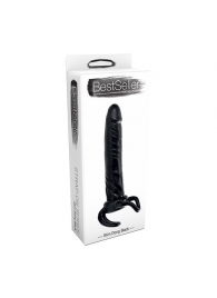 Чёрная насадка-фаллос для двойного проникновения INFLATABLE DILDO SLIM DONG  - 13,5 см. - Toyz4lovers - в Бердске купить с доставкой