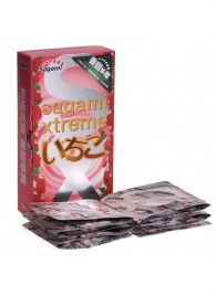 Презервативы Sagami Xtreme Strawberry c ароматом клубники - 10 шт. - Sagami - купить с доставкой в Бердске
