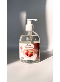 Лубрикант на водной снове Love Protection Strawberry с ароматом клубники - 300 мл. - Lola Games - купить с доставкой в Бердске