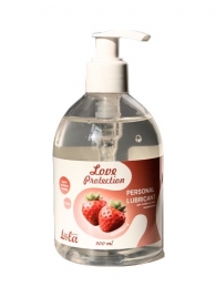 Лубрикант на водной снове Love Protection Strawberry с ароматом клубники - 300 мл. - Lola Games - купить с доставкой в Бердске
